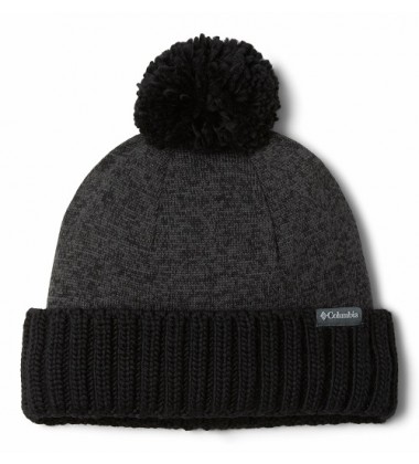 Columbia kepurė Sweater Weather Pom Beanie. Spalva juoda / pilka